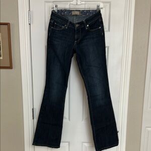 PAIGE Dark Indigo Boot Cut Jeans 27 w 31” inseam